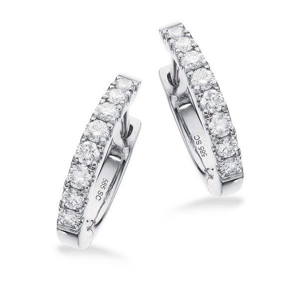 Dazzling øreringe i 14 kt hvidguld fra Scrouples med 0,50 ct diamanter